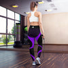 collant de sport femme design noir-violet physique-affuté dos