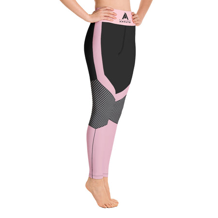 collant de sport femme noir rose carbone physique-affuté cote droit