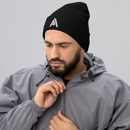 Bonnet noir pour homme physique-affûté face