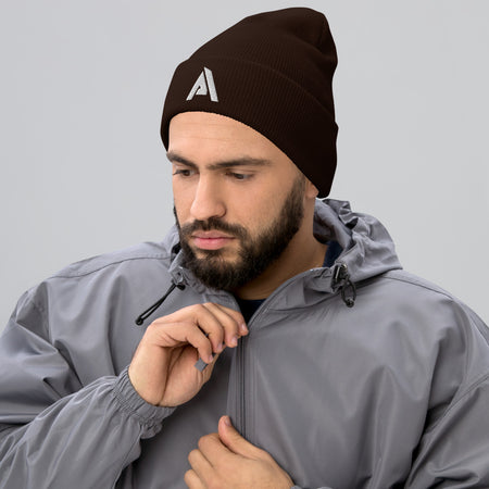 Bonnet marron pour homme physique-affûté face