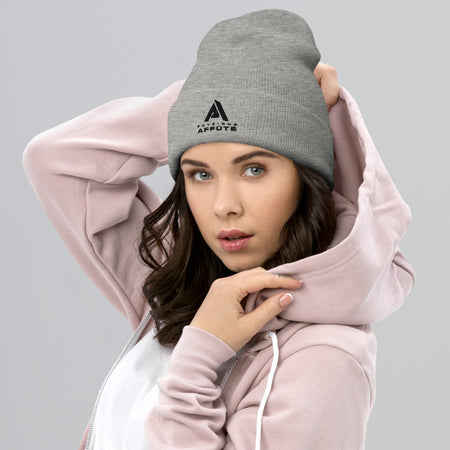 Bonnet gris pour femme physique-affûté face