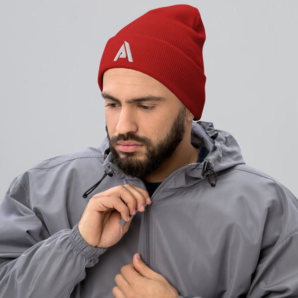 Bonnet rouge pour homme physique-affûté face