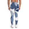 legging de sport homme design camouflage bleu blanc gris physique affûté vue de dos