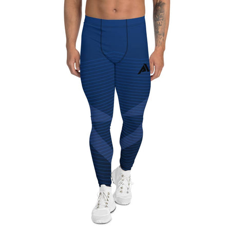 collant de sport homme couleur bleu roi et des motifs bleu clair de la marque physique affûté vue de face