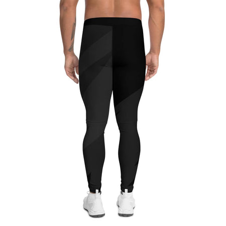 collant running homme design noir gris physique affûté vue de dos