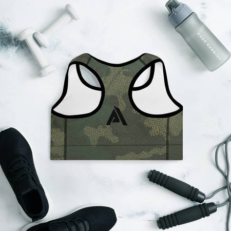 soutien-gorge de sport army design rembourré physique-affuté dos