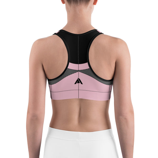 soutien-gorge de sport rose carbone physique-affuté dos