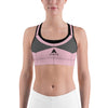 soutien-gorge de sport rose carbone physique-affuté face