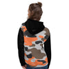Sweat à Capuche femme camouflage orange noir - Sweat à capuche - Physique Affuté