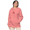 Sweat à capuche rose femme teint par pigment - Physique Affuté