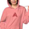 Sweat à capuche rose femme teint par pigment - Physique Affuté