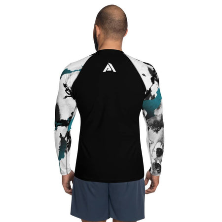 T-shirt CrossFit homme à manches longues art design vue de dos - T-shirt compression à manches longues - Physique Affuté