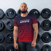 T-shirt CrossFit Homme dégradé rouge bleu vue de face - T-shirt de sport homme - Physique Affuté