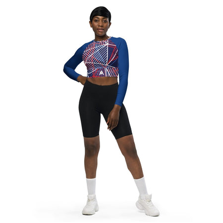 T-shirt court à manches longues bleu graph femme Physique Affuté - Physique Affuté