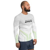 T-shirt compression pour homme couleur blanc gris vert vue côté droit