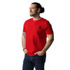 T-shirt en coton biologique rouge - T-shirt de sport homme - Physique Affuté
