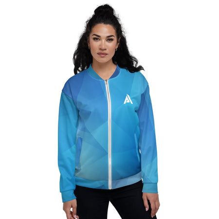 Veste de bombardier femme bleue design Physique Affûté - Physique Affuté